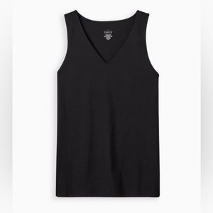 BNWT Black foxy v-neck tank top 4 4x